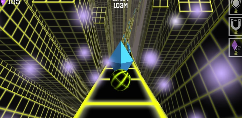 Level 1 scene in Slope 2 Unblocked game at Slopeio.org