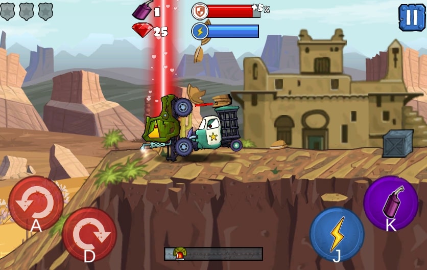 The player is controlling the monster car to try to escape from the police in Escape Drive game at slopeio.org